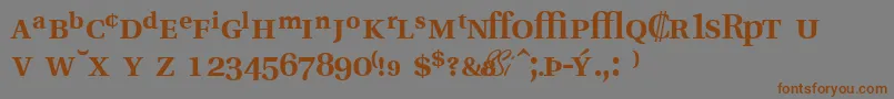 VeracityprosskBold Font – Brown Fonts on Gray Background