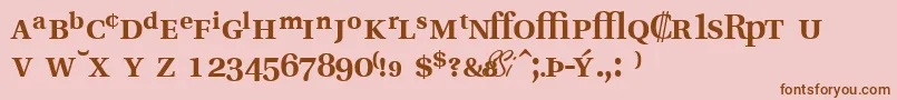 VeracityprosskBold Font – Brown Fonts on Pink Background