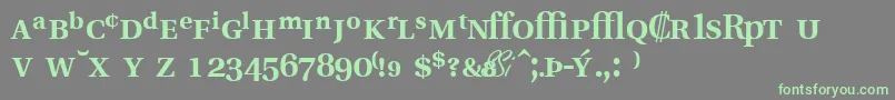 VeracityprosskBold Font – Green Fonts on Gray Background