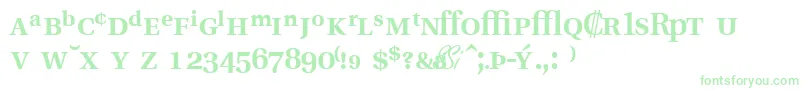 VeracityprosskBold Font – Green Fonts on White Background