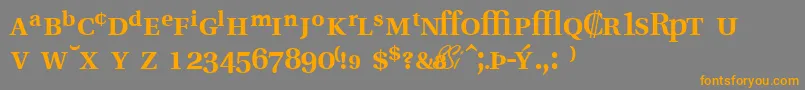 VeracityprosskBold Font – Orange Fonts on Gray Background