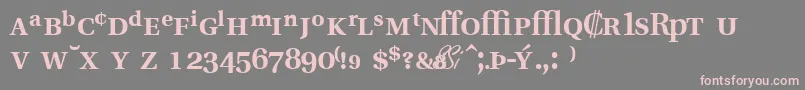 Weitere Informationen zur VeracityprosskBold-Schriftart VeracityprosskBold-Schriftart – Rosa Schriften auf grauem Hintergrund
