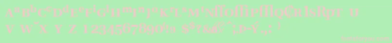 VeracityprosskBold Font – Pink Fonts on Green Background