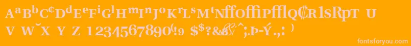 VeracityprosskBold Font – Pink Fonts on Orange Background