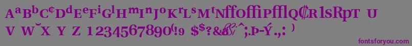 VeracityprosskBold Font – Purple Fonts on Gray Background