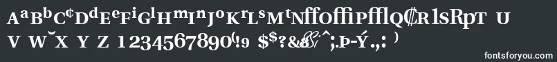 VeracityprosskBold Font – White Fonts on Black Background