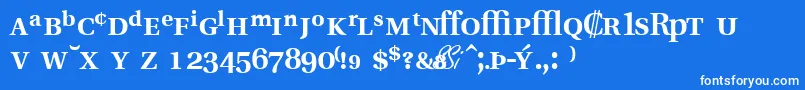 VeracityprosskBold Font – White Fonts on Blue Background