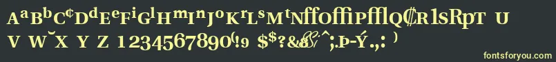 VeracityprosskBold Font – Yellow Fonts on Black Background