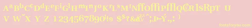 VeracityprosskBold Font – Yellow Fonts on Pink Background