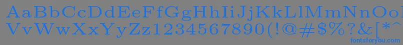 Police Lmroman5Regular – polices bleues sur fond gris