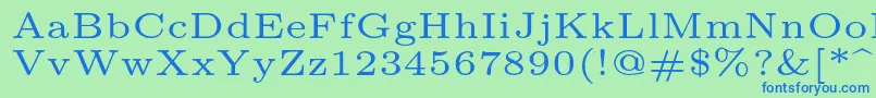 Lmroman5Regular Font – Blue Fonts on Green Background