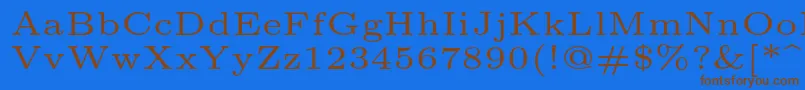 Lmroman5Regular Font – Brown Fonts on Blue Background