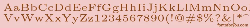 Lmroman5Regular Font – Brown Fonts on Pink Background