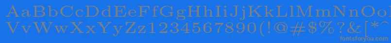 Lmroman5Regular Font – Gray Fonts on Blue Background
