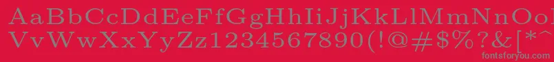 Lmroman5Regular Font – Gray Fonts on Red Background