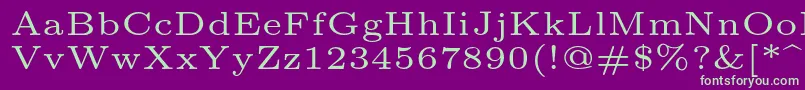 Lmroman5Regular Font – Green Fonts on Purple Background