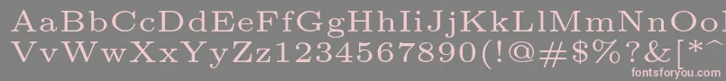 Lmroman5Regular Font – Pink Fonts on Gray Background