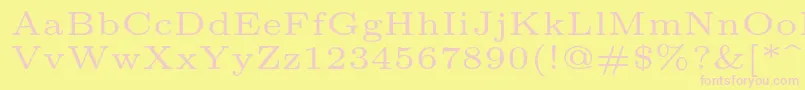 Lmroman5Regular Font – Pink Fonts on Yellow Background