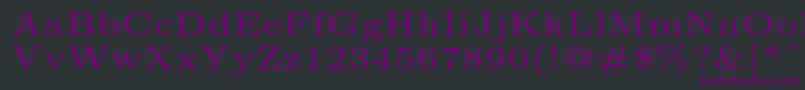 Lmroman5Regular Font – Purple Fonts on Black Background