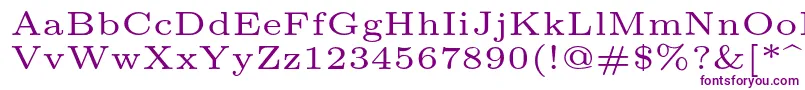 Lmroman5Regular Font – Purple Fonts on White Background