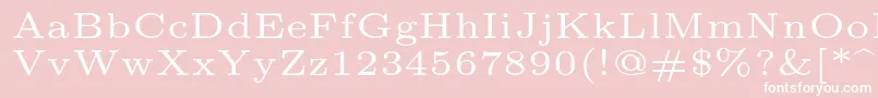 Lmroman5Regular Font – White Fonts on Pink Background