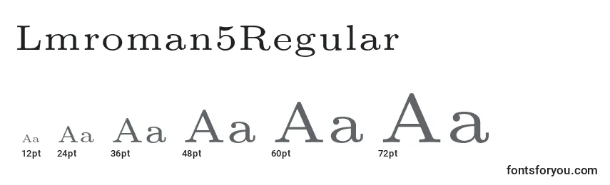 Lmroman5Regular font sizes