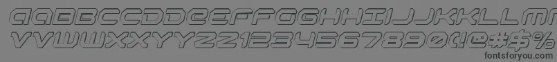 Robotaur3Di Font – Black Fonts on Gray Background