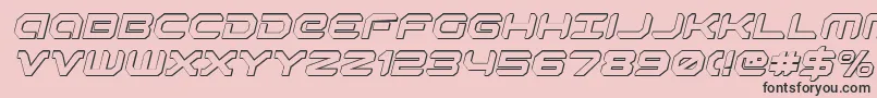 Robotaur3Di Font – Black Fonts on Pink Background