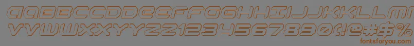 Robotaur3Di Font – Brown Fonts on Gray Background