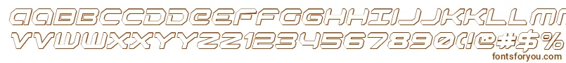 Robotaur3Di Font – Brown Fonts on White Background