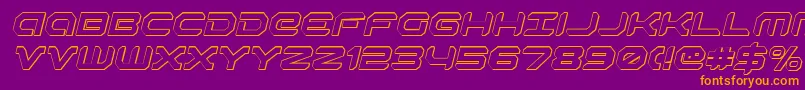 More about Robotaur3Di Font Robotaur3Di Font – Orange Fonts on Purple Background