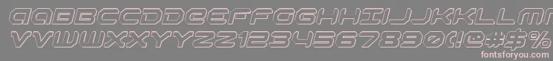 Czcionka Robotaur3Di – różowe czcionki na szarym tle