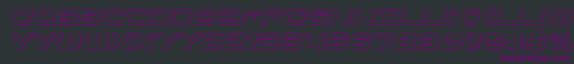 Robotaur3Di Font – Purple Fonts on Black Background