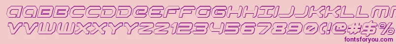 Robotaur3Di Font – Purple Fonts on Pink Background