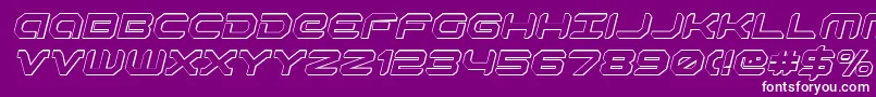 Robotaur3Di Font – White Fonts on Purple Background