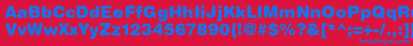 HelveticaRoundedLtBlack Font – Blue Fonts on Red Background