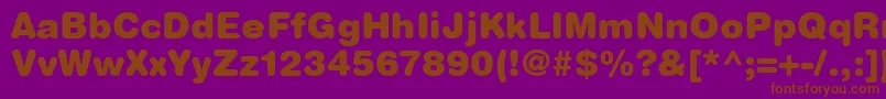 HelveticaRoundedLtBlack Font – Brown Fonts on Purple Background