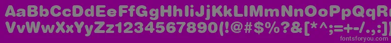 フォントHelveticaRoundedLtBlack – 紫の背景に灰色の文字