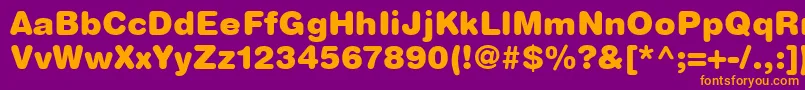 HelveticaRoundedLtBlack Font – Orange Fonts on Purple Background