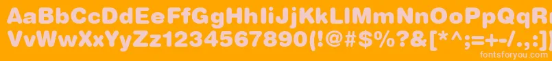 HelveticaRoundedLtBlack Font – Pink Fonts on Orange Background