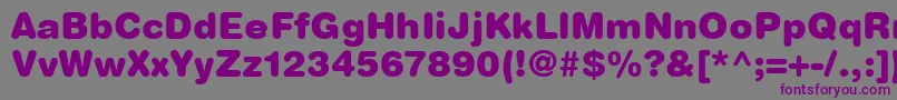 HelveticaRoundedLtBlack Font – Purple Fonts on Gray Background