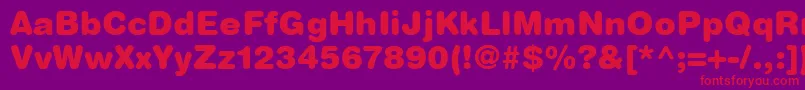 HelveticaRoundedLtBlack Font – Red Fonts on Purple Background