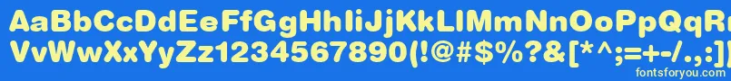 HelveticaRoundedLtBlack Font – Yellow Fonts on Blue Background