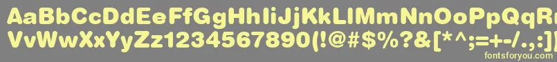 HelveticaRoundedLtBlack Font – Yellow Fonts on Gray Background