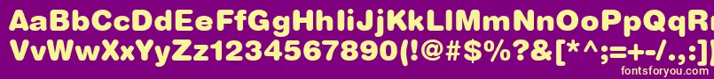 HelveticaRoundedLtBlack Font – Yellow Fonts on Purple Background