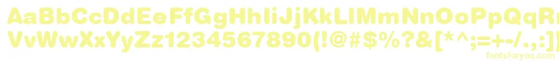 HelveticaRoundedLtBlack Font – Yellow Fonts on White Background