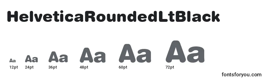 Размеры шрифта HelveticaRoundedLtBlack