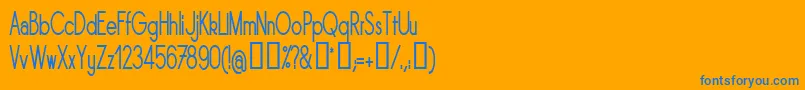 Sornrgc Font – Blue Fonts on Orange Background