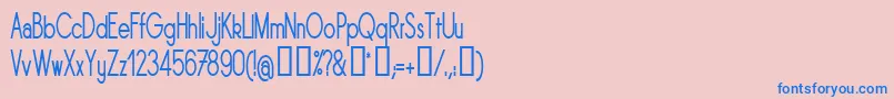 Шрифт Sornrgc – синие шрифты на розовом фоне