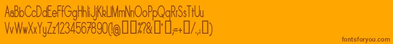 Sornrgc Font – Brown Fonts on Orange Background